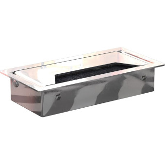 Заглушка кабель-канала прямоугольная (хром, 160x80 мм)