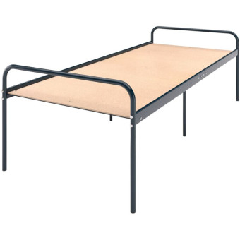 Кровать одноярусная Комус Мебель металлическая антрацит 820х596х1920 мм