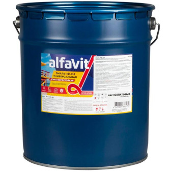Эмаль универсальная Альфа салатная глянцевая 20 кг