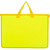 Папка-портфель пластиковая Attache Neon А4+ желтая (340x245 мм, 1 отделение)