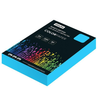 Бумага цветная для печати синий интенсив (А4, 80 г/кв.м, 500 листов)