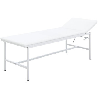 Кушетка медицинская смотровая с подголовником КМС-01-МСК/МСК-203 белая (винилискожа)