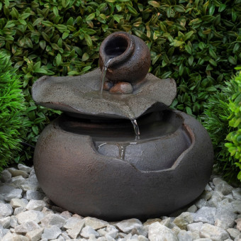 Фонтан декоративный настольный Green Apple Кувшинка 19 см