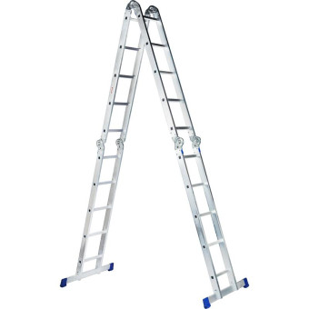 Лестница-трансформер Комус алюминиевая четырехсекционная 4х5 ступени