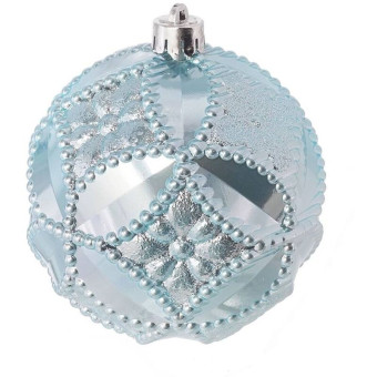 Набор шаров Remeco Collection Готический орнамент пластик голубое (диаметр 10 см, 2 штуки в наборе)