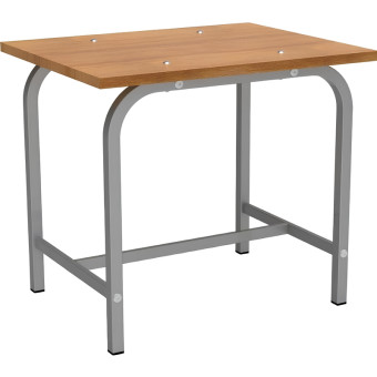 Скамья для раздевалок бук/серый (ЛДСП/сталь, 500х400х450 мм)