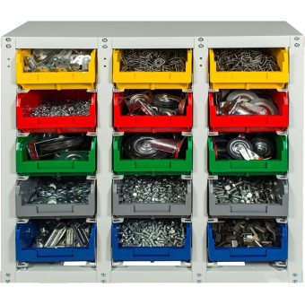 Стеллаж металлический с направляющими Стелла-техник (1080х340х850 мм, 15    ячеек)