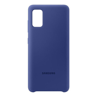 Чехол накладка Samsung Silicone Cover для Samsung Galaxy A41 синий (EF-PA415TLEGRU)