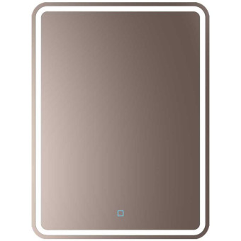 Зеркало настенное с подсветкой (белый, 600х800 мм, сенсорный выключатель)