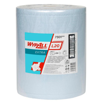 Нетканый протирочный материал Kimberly Clark Wypall L20 7301 голубой (500 листов в упаковке)