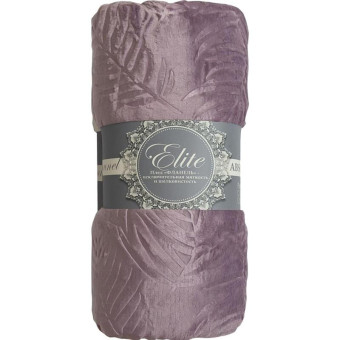Плед Texrepublic Elite Листья фланель 200x220 см сиреневый