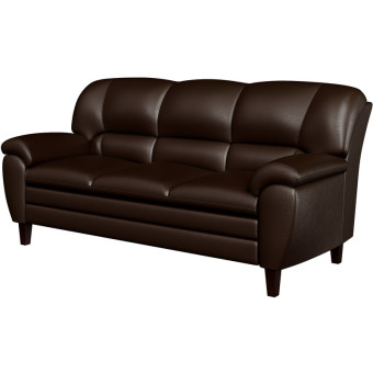 Диван трехместный Bayu темно-коричневый (искусственная кожа)