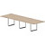 Стол для переговоров Carre OC360OW на металлокаркасе (дуб светлый,  3600х1200х720 мм)