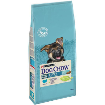 Корм Purina Dog Chow сухой для щенков крупных пород индейка 14 кг