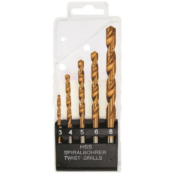 Набор сверл спиральных по металлу Matrix 5 предметов (72383)