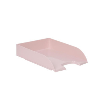 Лоток для бумаг горизонтальный Комус Ницца розовый