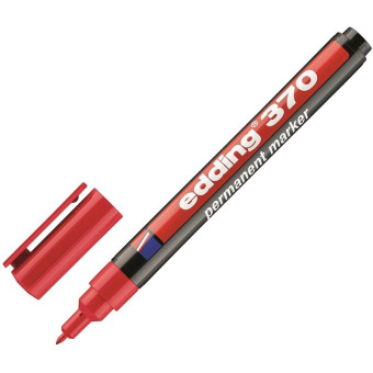 Маркер перманентный Edding E-370 красный (толщина линии 1 мм) круглый наконечник