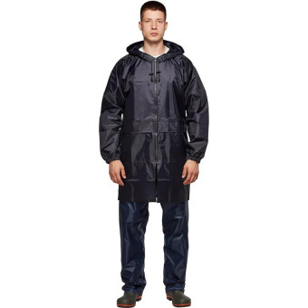 Плащ влагозащитный Турист на молнии темно-синий (размер 44-46, S, рост 170-176)