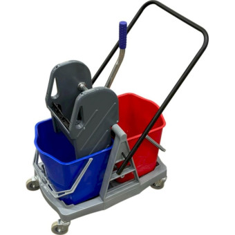 Тележка уборочная двухведерная 2х18 л, с отжимом (DR6074)