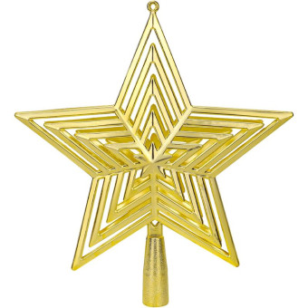Новогоднее украшение Miland Звезда пластик золотистый (высота 23 см)
