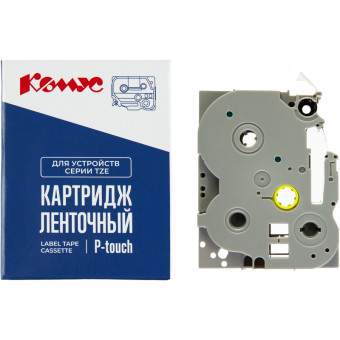 Картридж Комус TZE-511 для принтера этикеток Brother (6 мм х 8 м, цвет ленты синий, шрифт черный)