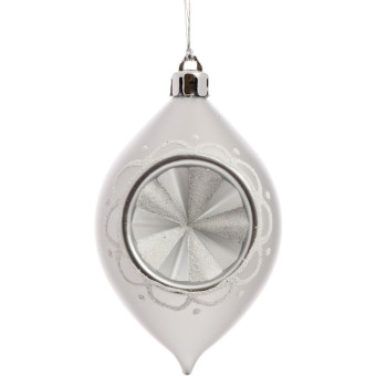Елочная игрушка Magic Time Капля в серебре полистирол (высота 10 см)