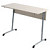 Парта растущая двухместная Гармония с закруглёнными углами дуб шамони  светлый/серый рост 3-7