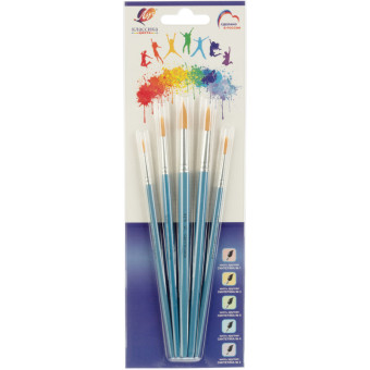 Набор кистей Луч Классика цвета синтетика (5 штук в наборе)