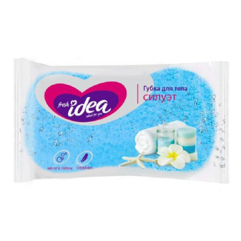 Губка для тела Fresh idea Силуэт поролон 14x9x5 см