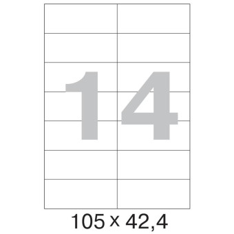 Этикетки самоклеящиеся Office Label 105x42.4 мм (14 штук на листе A4, 100 листов в упаковке)