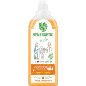 Средство для мытья посуды Synergetic Апельсин 1 л
