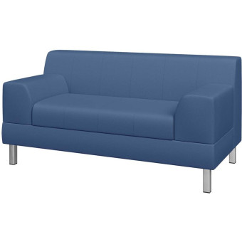 Диван двухместный Flagman синий (экокожа)