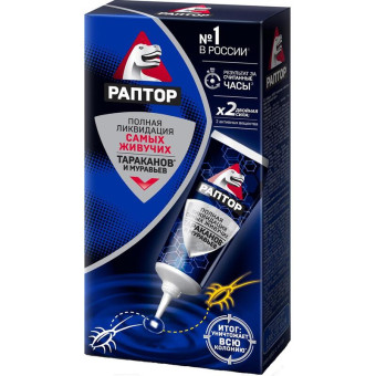 Средство от насекомых Раптор от тараканов и муравьев гель 75 мл