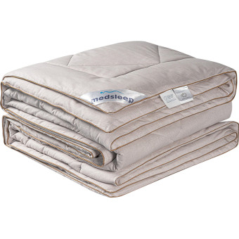 Одеяло евро Medsleep Aries 200x210 см стеганое с кантом бежевое