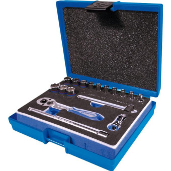 Набор головок шестигранных King Tony 2516MRV03 4-14 мм 1/4' 17 предметов