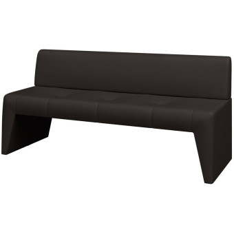 Модуль диван прямой трехместный Kit темно-коричневый (искусственная  кожа)