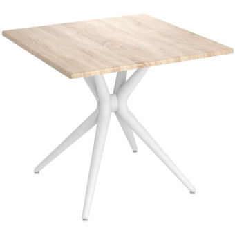 Стол обеденный Sheffilton SHT-TU30/TT 80/80 (дуб сонома светлый/белый,  835х835х760 мм)