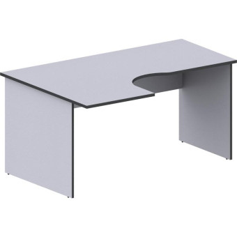 Стол эргономичный Агат левый (серый, 1600х1100х750 мм)
