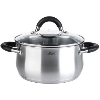 Кастрюля TalleR 11045 3.2 л нержавеющая сталь с крышкой