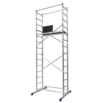 Вышка-тура передвижная Алюмет алюминиевая односекционная 14 ступеней (4207)