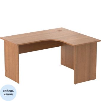 Стол эргономичный Easy One LT 22/16 правый (орех, 1400х1200х740 мм)