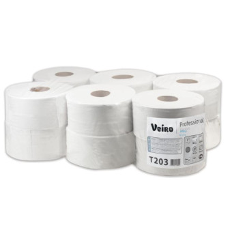 Бумага туалетная в рулонах Veiro Professional Q2 Comfort 2-слойная 12 рулонов по 200 метров (артикул производителя T203)