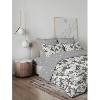 Постельное белье Василиса 313696 (2-спальное с европростыней, бязь)