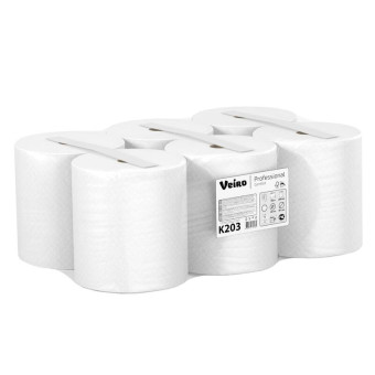 Полотенца бумажные в рулонах Veiro Comfort H1 2-слойные 6 рулонов по 150 м (артикул производителя K203)