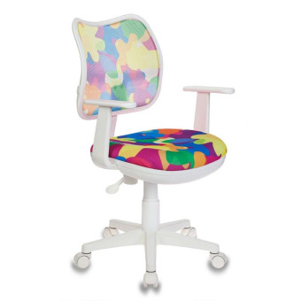 Кресло детское Бюрократ CH-W797 комбинированное/белое (ткань/сетка/пластик)