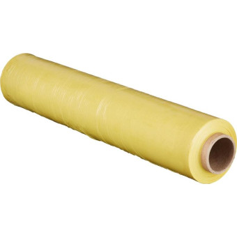 Стрейч-пленка для ручной упаковки вес 2 кг 23 мкм x 190 м x 50 см желтая (престрейч 180%)