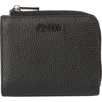Кошелек женский Fabretti из натуральной кожи черного цвета (QFA006D-2)