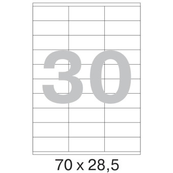Этикетки самоклеящиеся Office Label эконом 70х28.5 мм белые (30 штук на листе А4, 50 листов в упаковке)