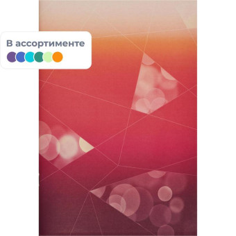 Тетрадь общая Attache Ice Красный/фиолетовый А4- 48 листов в клетку на скрепке