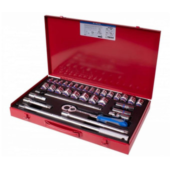 Набор головок двенадцатигранных King Tony 8-32 мм 1/2" 33 предмета (4034MR06)